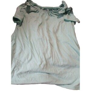Cat&jack Size 14/16 Girls Green Top With Bows On The Shoulder